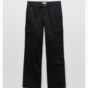 Cargo denim split Jean ZARA